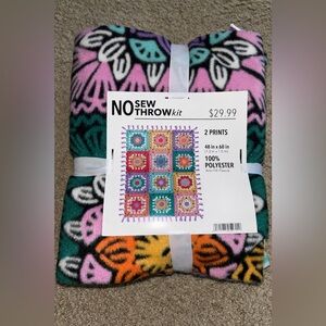 No Sew Throw Kit with Colorful Prints